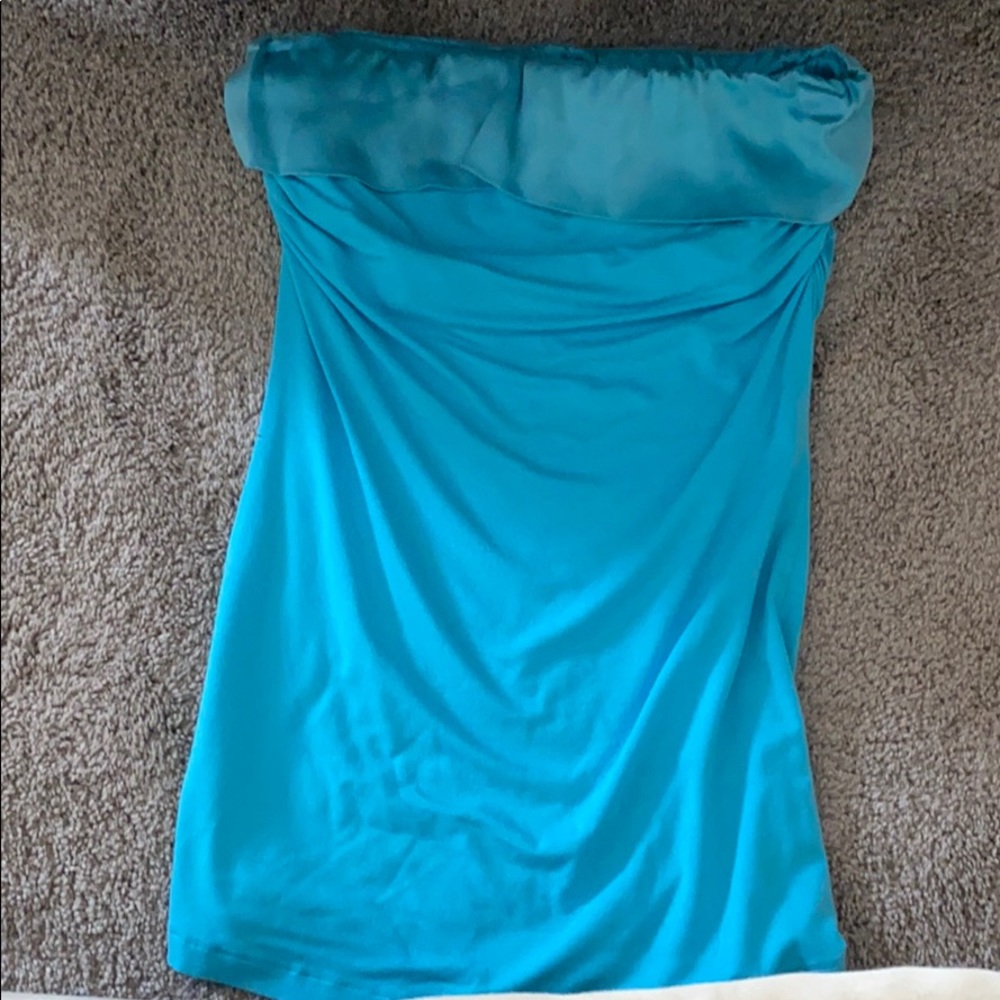 Bebe blue form fitting top